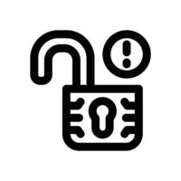 unlock line icon. Clean and minimalist icon for websites and mobile apps. vector