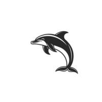 Modern Of Dolphin Illustration with Subtle Texture vector