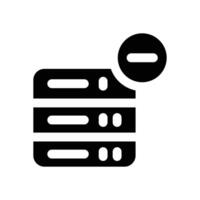 remove glyph icon. Strong and solid icon for websites and mobile apps. vector