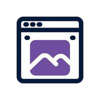 maximize dual tone icon. Sleek and modern icon for websites and mobile apps. vector