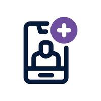 add user dual tone icon. Sleek and modern icon for websites and mobile apps. vector