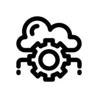 cloud management line icon. Clean and minimalist icon for websites and mobile apps. vector