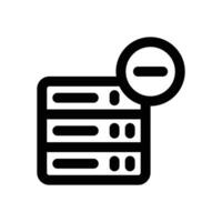 remove line icon. Clean and minimalist icon for websites and mobile apps. vector