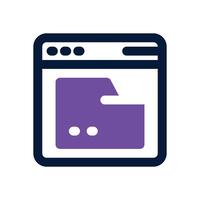 data dual tone icon. Sleek and modern icon for websites and mobile apps. vector