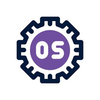 operando sistema doble tono icono. pulcro y moderno icono para sitios web y móvil aplicaciones vector