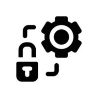 gear glyph icon. Strong and solid icon for websites and mobile apps. vector