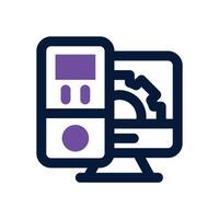 workstation dual tone icon. Sleek and modern icon for websites and mobile apps. vector