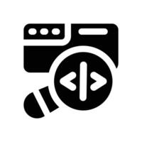 code review glyph icon. Strong and solid icon for websites and mobile apps. vector