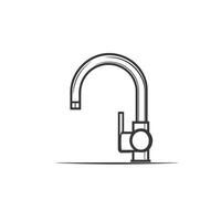 Abstract Of Faucet Illustration with Clean Style vector