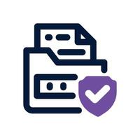 data security dual tone icon. Sleek and modern icon for websites and mobile apps. vector