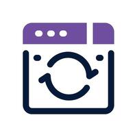website update dual tone icon. Sleek and modern icon for websites and mobile apps. vector