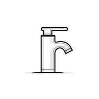 Modern Of Faucet Isolated Clipart with Subtle Texture vector