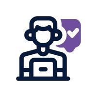 tester dual tone icon. Sleek and modern icon for websites and mobile apps. vector