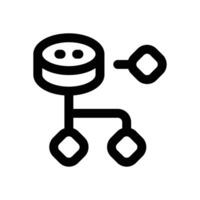 data flow line icon. Clean and minimalist icon for websites and mobile apps. vector