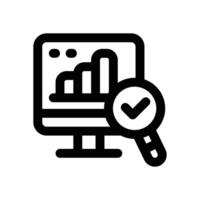 data monitoring line icon. Clean and minimalist icon for websites and mobile apps. vector