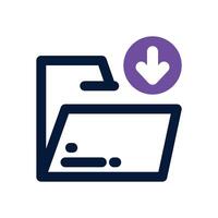 backup file dual tone icon. Sleek and modern icon for websites and mobile apps. vector