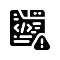 error glyph icon. Strong and solid icon for websites, mobile interfaces, presentations, and visual branding. High quality and easy to edit. vector