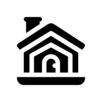 home page glyph icon. Strong and solid icon for websites and mobile apps. vector