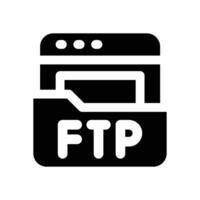 ftp glyph icon. Strong and solid icon for websites and mobile apps. vector