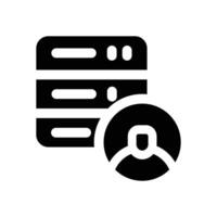 client server glyph icon. Strong and solid icon for websites and mobile apps. vector