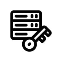 server security line icon. Clean and minimalist icon for websites, mobile apps, presentations, and logos. Fully scalable and customizable for any project. vector