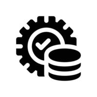 database management glyph icon. Strong and solid icon for websites and mobile apps. vector