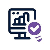 data monitoring dual tone icon. Sleek and modern icon for websites and mobile apps. vector