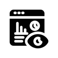 data visualization glyph icon. Strong and solid icon for websites and mobile apps. vector