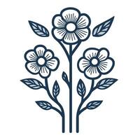 Abstract Of Flogoral Icon Set with Subtle Texture vector
