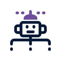 bot machine dual tone icon. Sleek and modern icon for websites and mobile apps. vector