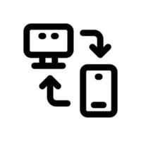 connection device line icon. Clean and minimalist icon for websites and mobile apps. vector