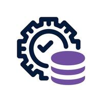 database management dual tone icon. Sleek and modern icon for websites and mobile apps. vector