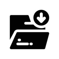 backup file glyph icon. Strong and solid icon for websites and mobile apps. vector