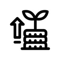 growth line icon. Clean and minimalist icon for websites and mobile apps. vector