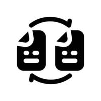 data science glyph icon. Strong and solid icon for websites and mobile apps. vector