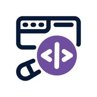 code review dual tone icon. Sleek and modern icon for websites and mobile apps. vector
