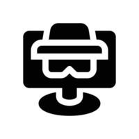 anonymous glyph icon. Strong and solid icon for websites and mobile apps. vector