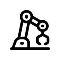 robotic arm line icon. Clean and minimalist icon for websites and mobile apps. vector