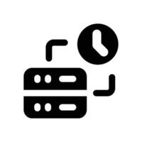 data processing glyph icon. Strong and solid icon for websites and mobile apps. vector