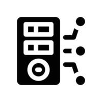computer case glyph icon. Strong and solid icon for websites and mobile apps. vector