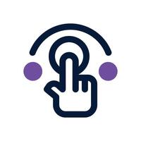 touch id dual tone icon. Sleek and modern icon for websites and mobile apps. vector