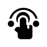 touch id glyph icon. Strong and solid icon for websites and mobile apps. vector