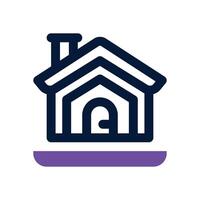 home page dual tone icon. Sleek and modern icon for websites and mobile apps. vector