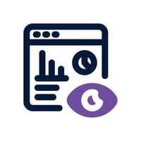 data visualization dual tone icon. Sleek and modern icon for websites and mobile apps. vector