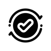 success update glyph icon. Strong and solid icon for websites and mobile apps. vector