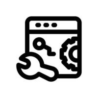 software development line icon. Clean and minimalist icon for websites and mobile apps. vector