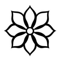 Flat Of Flogower Isolated Clipart with Subtle Texture vector