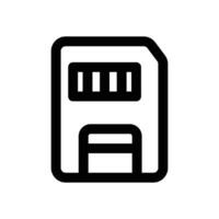 memory card line icon. Clean and minimalist icon for websites, mobile apps, presentations, and logos. Fully scalable and customizable for any project. vector