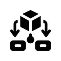 dependency glyph icon. Strong and solid icon for websites, mobile interfaces, presentations, and visual branding. High quality and easy to edit. vector