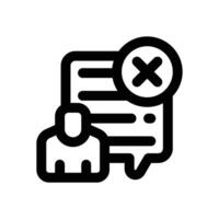 bad review line icon. Clean and minimalist icon for websites and mobile apps. vector